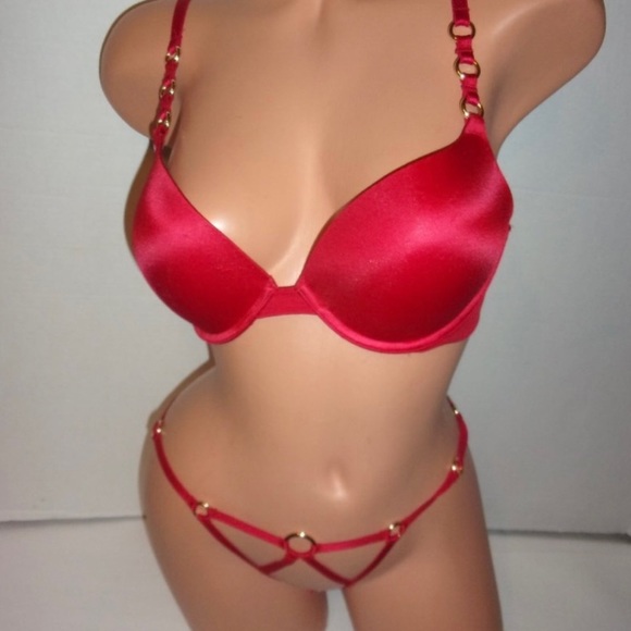 34F(ddd Victoria’s Secret Very Sexy push up Bra & O-Ring cage cheeky panty(M set - Picture 3 of 4